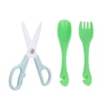 thumbnail image 1 of Eujgoov - Tenedores para Niños Pequeños Zirconia Cerámica Ángulo Obtuso Resistente Al Desgaste Antióxido Tijeras para Bebés Tenedor Cuchara Juego ANGGREK  Otros, 1 of 8