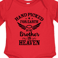 thumbnail image 4 of Inktastic Handpicked for Earth by My Brother in Heaven Angel Wings Boys or Girls Long Sleeve Baby Bodysuit, 4 of 5