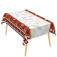 thumbnail image 6 of Nanqianyi Poinsettia Christmas Tablecloth 60x70 Inch,Waterproof Rectangle Holiday Table Cover, 6 of 6
