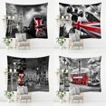 thumbnail image 4 of Serie de autobús rojo refinado, decoración artística, cortina de puerta colgante de pared de poliéster, tapices rectangulares, regalo de Navidad, Acción de Gracias y Pascua, 4 of 4