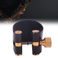 thumbnail image 1 of Saxophone Ligature Fixation Vis Réglable Sax Ligature Composite Cuir Saxophone Ligature Remplacement Noir, 1 of 8
