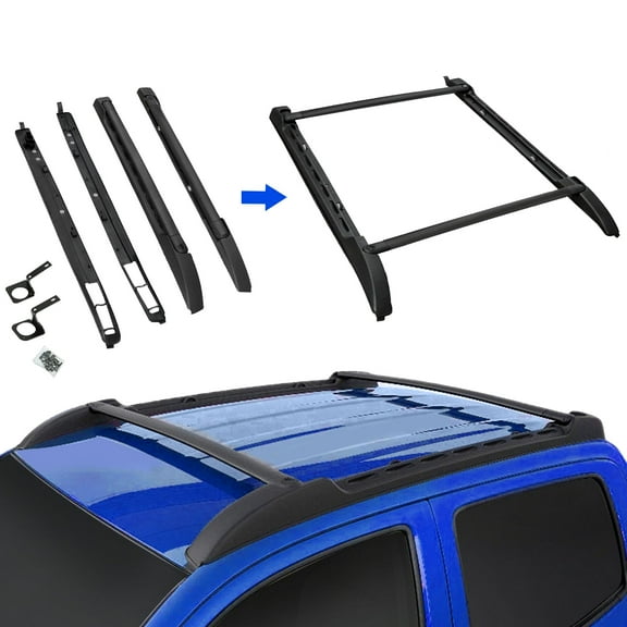 LABLT Roof Rack Cross Bars Set Fit for 2005-2018 Toyota Tacoma Double Cab Style Aluminum