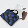 thumbnail image 5 of 16" Laptop Briefcase for Work Travel Laptop Shoulder Bag Carrying Handbag Laptop Case Blue Snowflake Pattern, 5 of 8