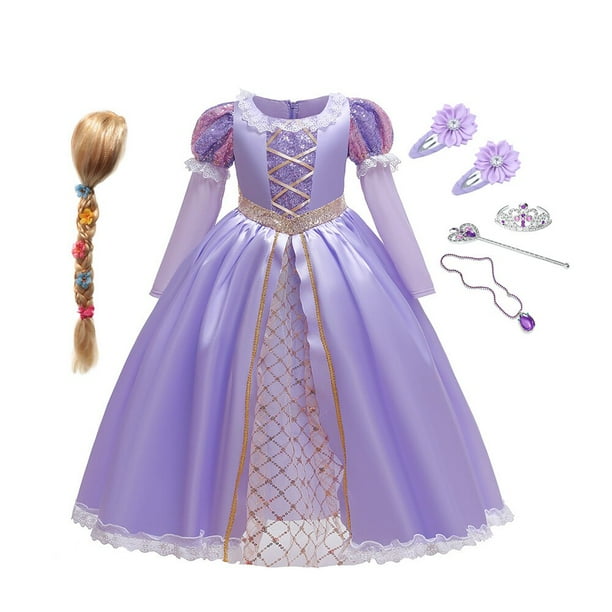 Vestido de princesa Rapunzel para ninas disfraz de Princesa Sofia para ninos de 2 a 8 anos vestido de fiesta de cumpleanos y Carnaval Fivean unisex Bodega Aurrera en linea