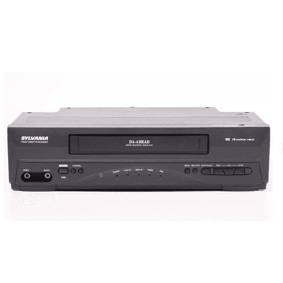 Restored Sylvania 6240VE VCR VHS w/ Original Remote, Manual, A/V Cables & HDMI Converter (Good)