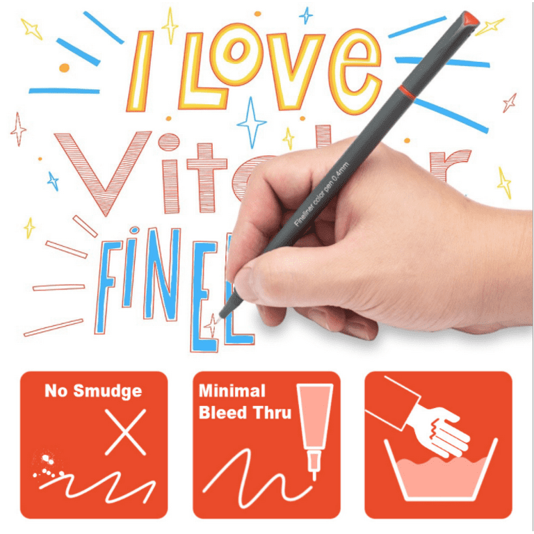 Like it 12 Pcs Fineliner Color Pens ; 0.4mm Colored Pens  Fine Point Writing - Fineliner
