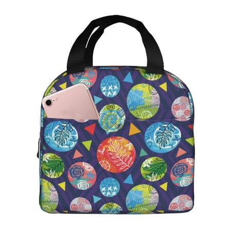 Insulated Lunch Bag for Women Men - novelties palm leaves Leakproof Cooler Lunch Box for Women Men  Lunch Tote Bags for Work School Picnic Travel