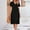 Black, variant on Summer Svings Clearance 2024! TAGOLD Womens Summer Dresses,Fashion Women Summer Round Neck Doll Dress Sold Color Sleevless Pleated Dress