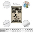 thumbnail image 2 of Fun Bathroom Wall Art Poster with Wanted Who Took The Last Roll Design And Toilet Paper Roll Print Poster, 2 of 8