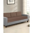 thumbnail image 2 of Pure Brown Couch Cushion Covers, Stretch Seat Cushion Covers for Sectional Sofa, Simple Solid Color Individual Sofa&nbsp;Slipcovers Furniture Protector with Elastic&Straps Small 1Pcs, 2 of 7