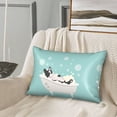 thumbnail image 3 of Easygdp French Bulldog Taking a Bath Pillowcase 20×30 inches, Throw Pillowcase with Invisible Zipper for Bedroom, Sofa, Office, 3 of 8