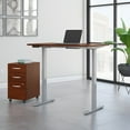 thumbnail image 2 of move 60 series 48w x 24d height adjustable standing desk with storage in hansen cherry with cool gray metallic base, 2 of 9
