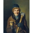 thumbnail image 3 of Eduard Ritter 15x18 Black Modern Framed Museum Art Print Titled - The Lumberjack (1840), 3 of 5