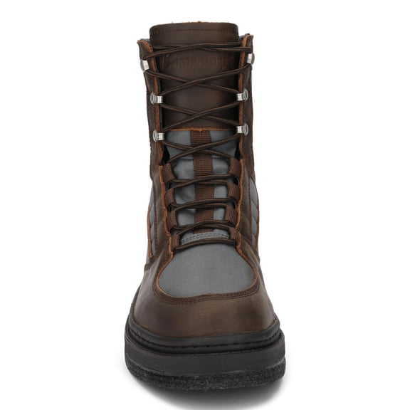 Frogg Toggs Fusion Cleated Wading Boots for Men, Waterproof Leather Ankle Boots with Speed Lacing, Slate, Size 7
