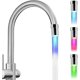 thumbnail image 1 of 2-Pack 3-color LED Kitchen Water Faucet Head, Upgrade Temperature Sensitive Gradient Water Stream Color Changing, 1 of 4