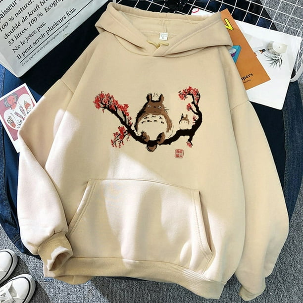 Dibujos Animados Sudadera Con Capucha De Las Mujeres Estudio Ghibli Totoro Anime Japones Divertido Espiritu Lejos Miyazaki Hayao 90s Grafico Mujer Walmart en linea
