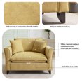 thumbnail image 4 of Euroco 46.9" Oversized Armchair, Chenille Fabric, Comfy Chair and a Half Single Sofa with Pillow for Living Room Bedroom Office Apartment, Yellow, 4 of 9