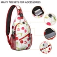 thumbnail image 2 of Tropical Pitaya Dragon Fruit Print Travel Sling Backpack, Lightweight and Durable Crossbody Bag with Exotic Pink White Red Pattern, Multi-Layer Storage and Fashionable Design for Pitaya Lovers, 2 of 6