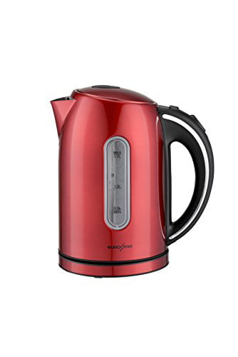 Red Portable Electric Kettle 1.7 Litre 2200W Cordless Jug Fast Boil Filter 