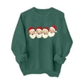 thumbnail image 4 of Qzwdhjm Girls Christmas Sweatshirts Xams Santa Cute Crewneck Sweatshirt with Thin Fleece Long Sleeve Graphic Winter Pullovers 2-15 Year, 4 of 9