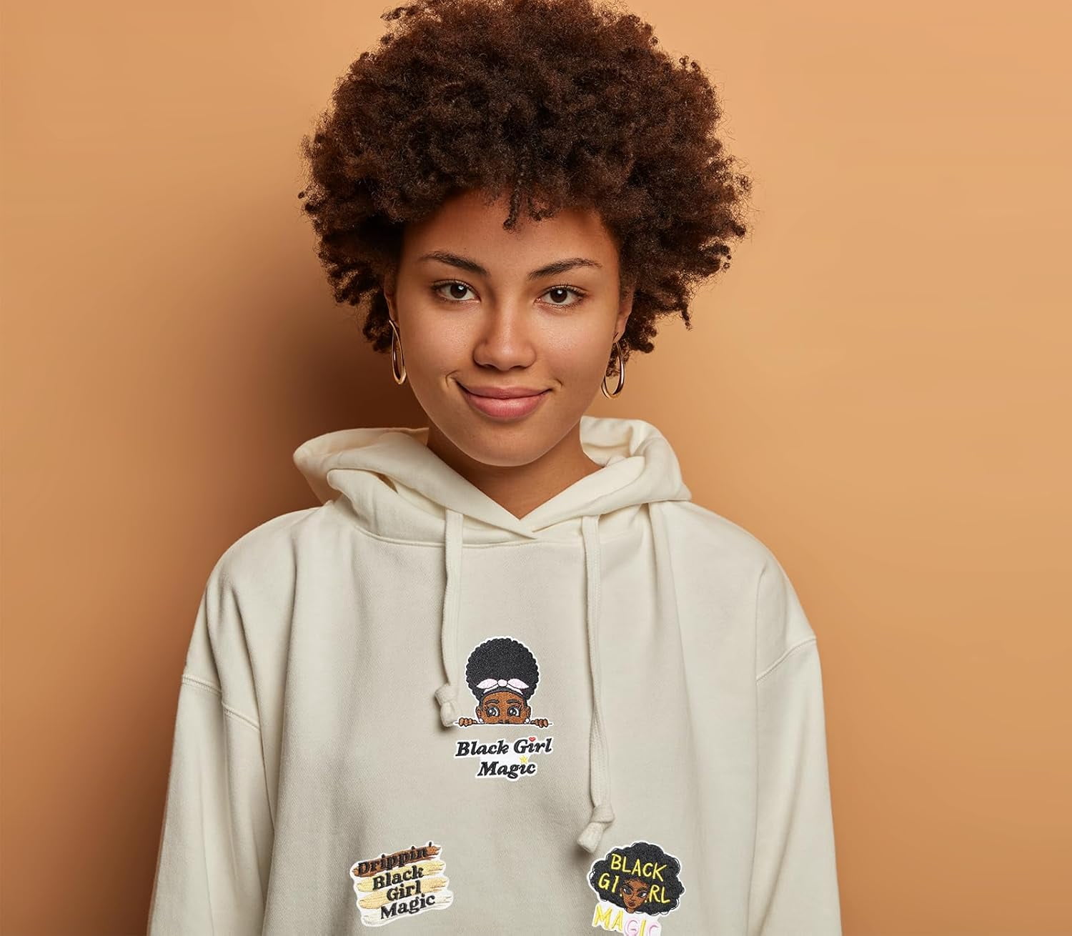 15PCS Black Girl Magic Iron on Patches, Inspirational Afro Girl Embroidered Applique Set with Empowering Quotes and Designs for Clothing, Hats, Backpacks, Jackets, DIY Crafts