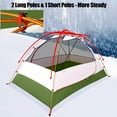 thumbnail image 6 of Lightweight 2-Person Backpacking Tent, IC ICLOVER Waterproof Two Doors Easy Setup Double Layer Outdoor Tent for 4 Seasons Camping Hiking and Mountaineering - Green, 6 of 9