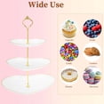 thumbnail image 5 of Unique Bargains 3-Layer Heart Shaped Cupcake Stand White Glod Tone, 5 of 6