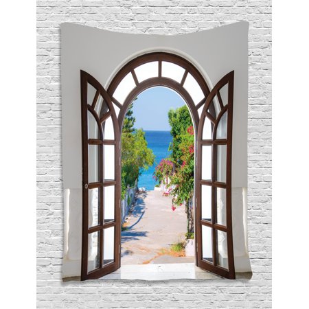 Beach Decor Tapestry Ocean Sea View From Summer Italian Decor