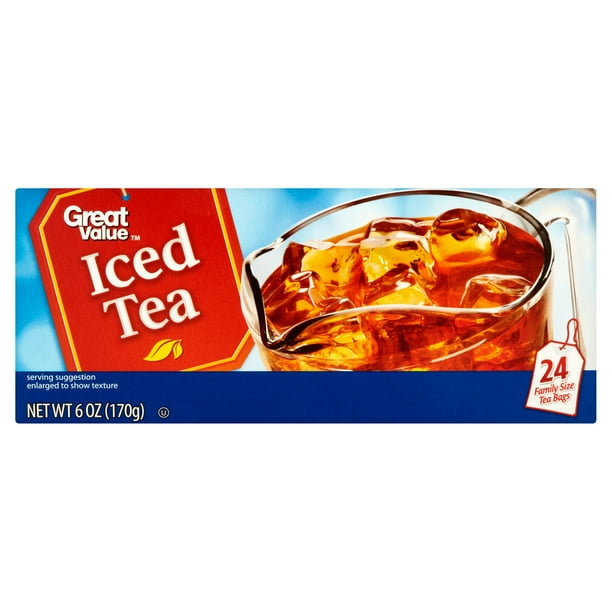 Great Value Iced Tea Bags Family Size, 24 count, 6 oz