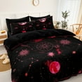 thumbnail image 6 of Sun and Moon Bed in a Bag Black Pink Psychedelic Celestial Comforter Set Queen Size,Interplanetary Bedding Galaxy Comforter Set for Girls Women,Gothic Mystic Witchy Bedding for Room Decor, 6 of 9