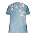 thumbnail image 4 of Casual Tops for Women Trendy Summer Floral Print Blouses for Women Womens T Shirts Casual V Neck, 4 of 5