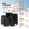 thumbnail image 5 of Tripcomp 6 Piece Hardside Spinner Luggage Set, 16/20/24/28 Inch Carry On & Checked Suitcase with TSA Lock, Lightweight Travel Luggage Combo with Backpack & Storage Bag,Black, 5 of 14
