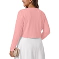 thumbnail image 7 of Gleelist Plus Size Cropped Cardigan Bolero Shrug Open Front Long sleeve Lightweight Cardigan Sweaters For Women XL-5XL, 7 of 7