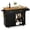 Black, variant on Aisword Rolling Kitchen Island with Drop Leaf, Sliding Door, Drawers & Spice Rack, Yellow