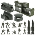 thumbnail image 1 of 56pcs Military Plastic Soldier Model Toy Men Figures Accessories Kit Decor Play Set (Green), 1 of 9