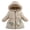 Khaki B, variant on QUDDERR 1-5T Girl's Hooded Coat Jacket for Kids Toddler Winter Thickened Parka Coat Girls Warm Cotton-Padded Outwear