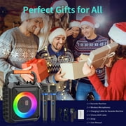 FanFun Karaoke Machine for Kids Adults , 40W Home Karaoke Speaker System with TV Connection, 6.5'' Bluetooth Speaker with 2 Mics, Dj Light, T17-T