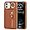 B+Brown, variant on iPhone 12 Mini case with Card Holder, iPhone 12 Mini Phone Case Wallet for Women magsafe Compatible Wallet Detachable 2-in-1 for Men-Red Wine