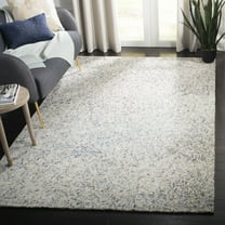 SAFAVIEH Renaissance Torma Abstract Wool Area Rug, Blue/Ivory, 5' x 8'