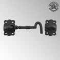 thumbnail image 2 of Renovators Supply Door Latch Lock 5.5" Black Wrought Iron Hook and Eye Latch for Door w/Screws, 2 of 12