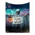 thumbnail image 2 of Halloween Throw Blanket Vintage Spooky Skull Throw Blanket for Couch Sofa Bed Living Room Halloween Cozy Soft Fuzzy Plush Fleece Blankets and Throws Decorative Blanket 29.5*39.4Inch, 2 of 8