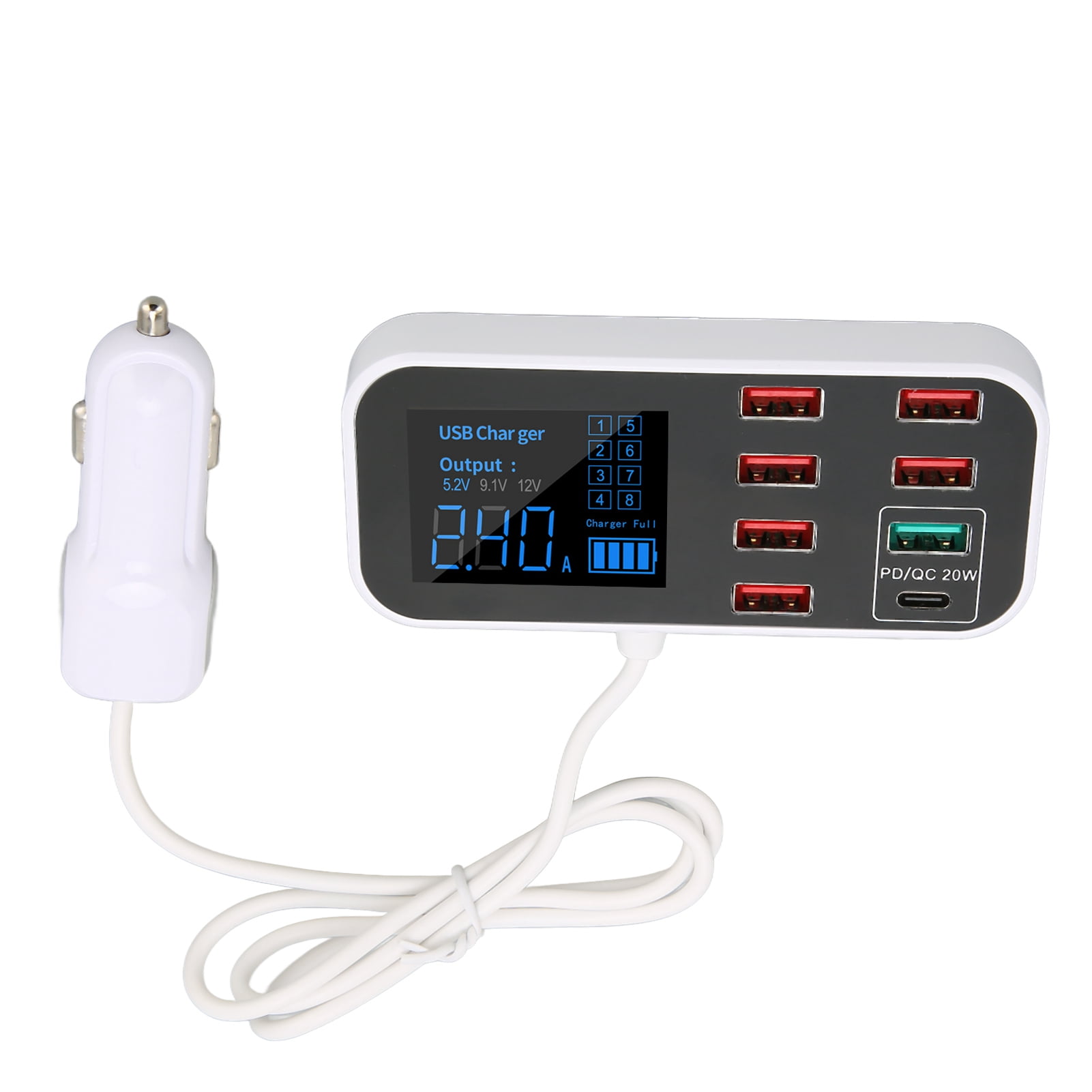 8 Port USB Charger, Fast Charging Lightweight 40W Multi Device Charging