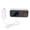 thumbnail image 2 of Compact USB Charging Station Dock, High Power Fast Charging 8 Port Car Charger Multi Device Charging With LCD For Car Use, 2 of 8