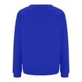 thumbnail image 5 of YEJIMAN Long Sleeve T-shirt, Blue Womens Tshirts Cotton, Fashion Casual Women's Warm Sweatshirt Long Sleeve O Neck 2024 Autumn and Winter New Women's Sweatshirt Top, Big & Tall, 5 of 9