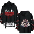 thumbnail image 1 of Hellfire Club Hoodie Stranger Things Sweatshirt Ribbons Letter Print Patchwork Streetwear Oversized Harajuku Casual Hoodies, 1 of 4