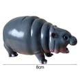 thumbnail image 6 of sunsanly Moo Deng Hippo Figure Small Hippo Resin Figurine Tabletop Hippopotamus Sculpture Home Furnishing Decoration for Bookshelf Bedroom, 6 of 8