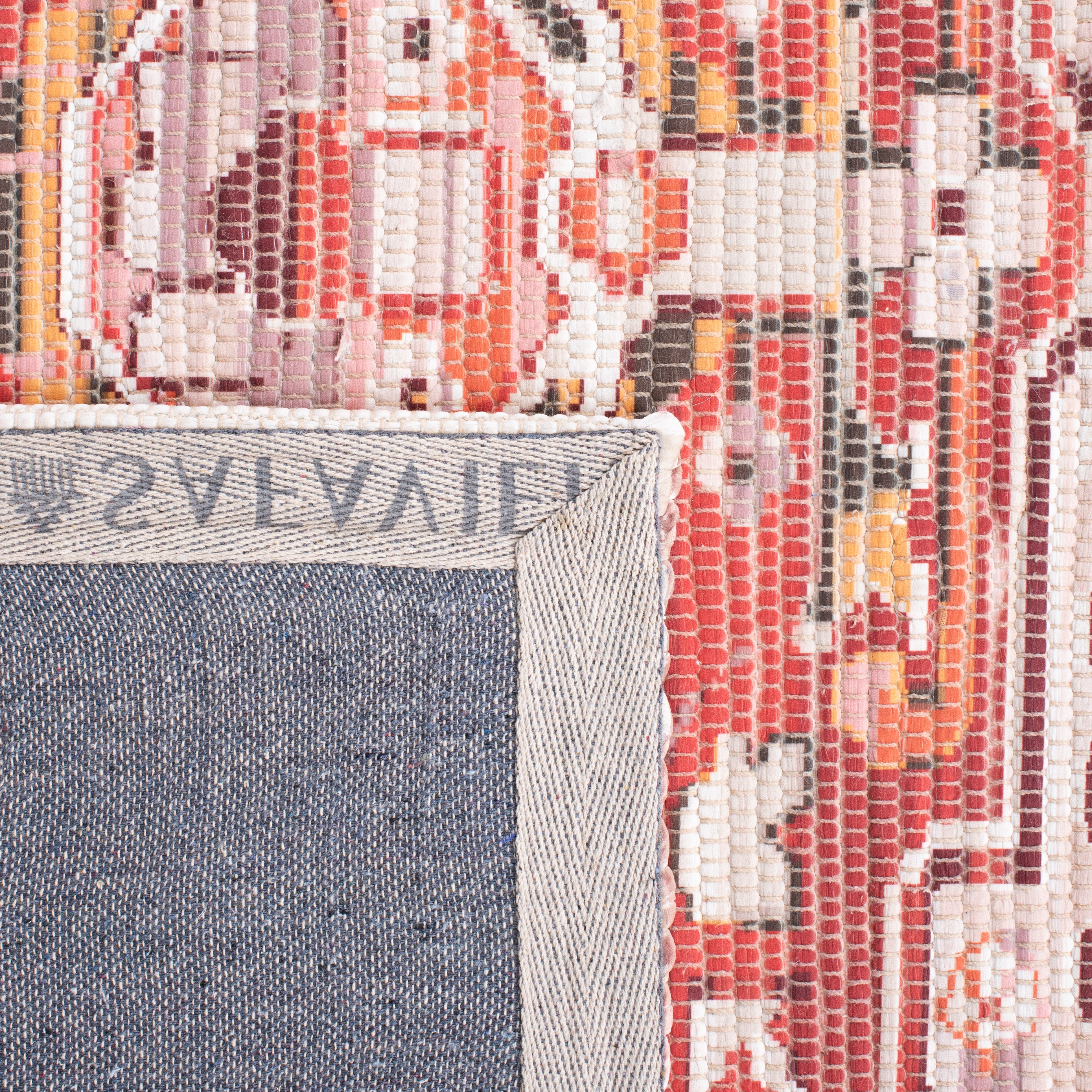 SAFAVIEH Saffron Seanna Oriental Polyester Area Rug, Terracotta/Ivory, 8' x 10'