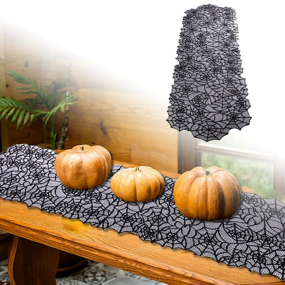 Halloween Decorative Table Runner Lace Polyester for Party and Restaurant Decoration