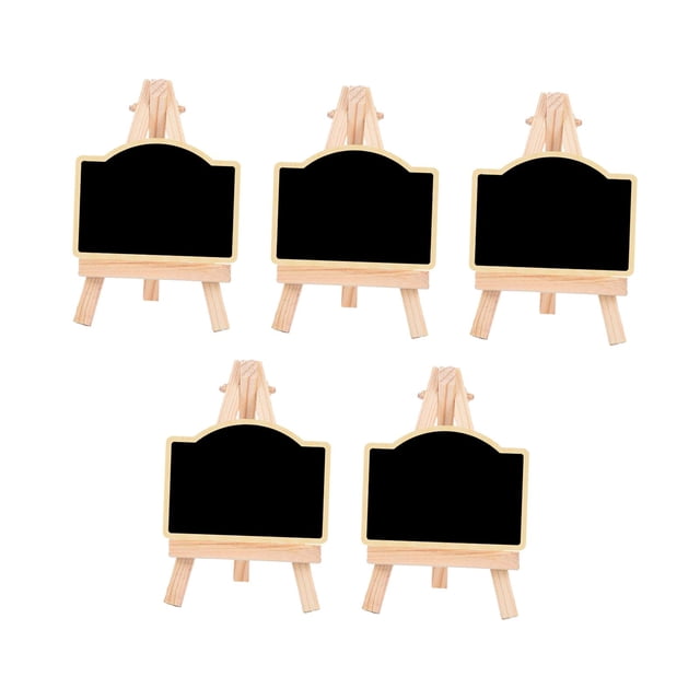 Abbracc 5 Pcs Tableau Noir avec Chevalet Support Étiquette de Message de Mariage Mini Arqué