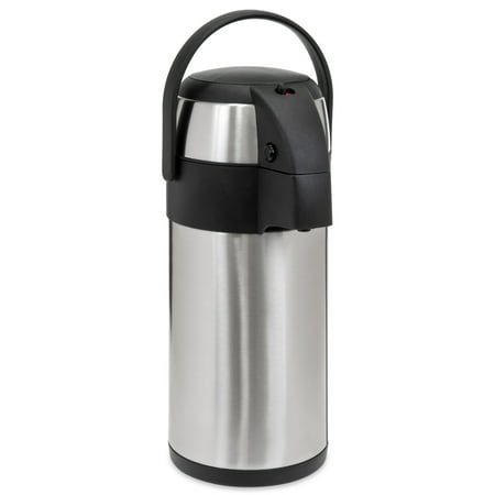 Best Choice Products 5L Stainless Steel Thermal Insulated Airpot Dispenser for Hot and Cold Beverages, Camping, Events with Safety Lock, Carrying Handle,